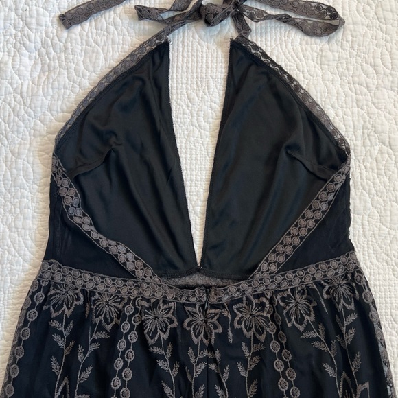 ASOS Honey Punch Embroidered Halter Jumpsuit - Picture 6 of 12